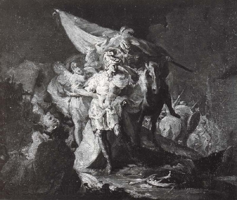 Francisco Goya Hannibal surveying the Italian Prospect Spain oil painting art